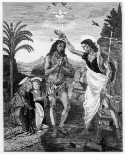Die Taufe Christi, 1472-1475 1870 von Unbekannt
