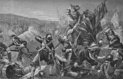 Die Schlacht von Naseby, 14. Juni 1645, um 1880 von Unbekannt