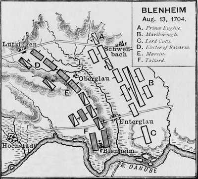 Das Schlachtfeld von Blenheim, um 1895, 1903 von Unbekannt