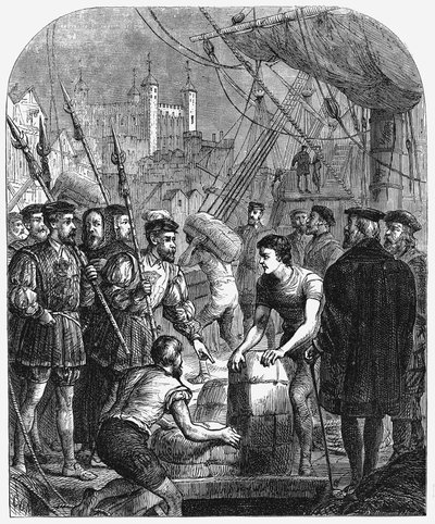 Die Bibel wird nach England geschmuggelt, 1536 1877 von Unbekannt