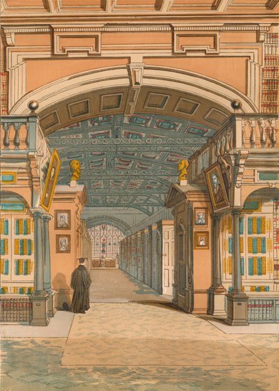 Die Bodleian Library, Oxford, um 1845, 1864 von Unbekannt