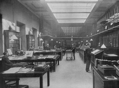 Der Drucksaal des British Museum, um 1901 von Unbekannt