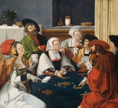 Die Kartenspieler, wahrscheinlich ca. 1550-1599 von Unbekannt