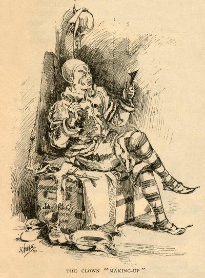 Der Clown beim Schminken, 1882 von Unbekannt