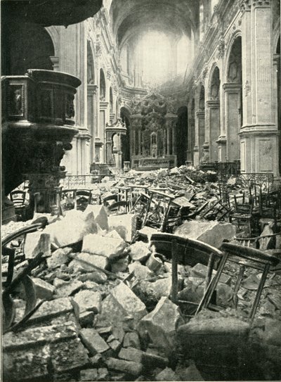 Der Schaden an der Kathedrale von Cambrai, 1919 von Unbekannt