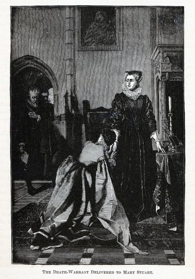 Der Todesbefehl an Maria Stuart überbracht, 1882 von Unbekannt