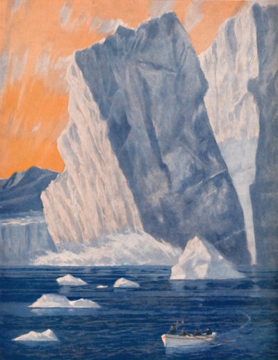 Die dramatische Geburt eines riesigen Eisbergs, 1935 von Unbekannt