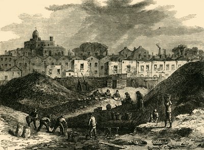 Die Staubhaufen, Somers Town, 1836, um 1876 von Unbekannt