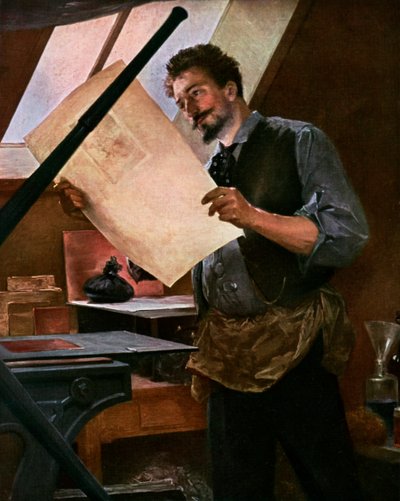 Der Graveur, 1911-1912 von Unbekannt