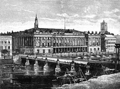 Die Börse und Fredericks Brücke, Berlin, 1900 von Unbekannt