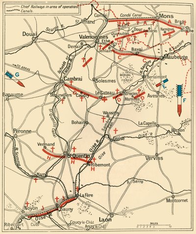 Die erste Phase des großen Rückzugs...1914, ca. 1920 von Unbekannt