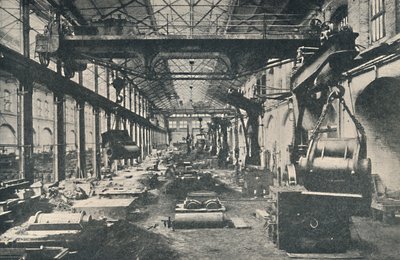 Die Gießerei in den Swindon-Werken, um 1917 von Unbekannt