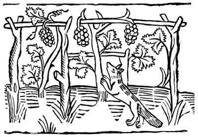 Der Fuchs und die Trauben, 15. Jahrhundert, 1893 von Unbekannt
