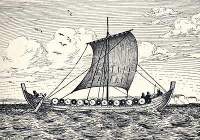 Das Gokstad-Schiff - Eine Rekonstruktion, 1935 von Unbekannt