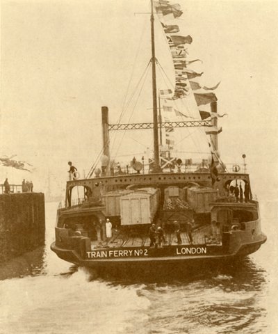 Die Harwich-Zeebrugge Eisenbahnfähre von Unbekannt