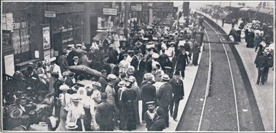 Der Ferienexodus aus London, 1906 von Unbekannt