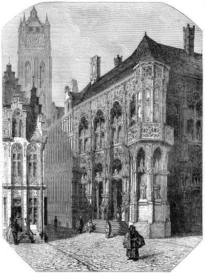 Das Rathaus, Gent, 19. Jahrhundert von Unbekannt