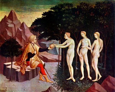 Das Urteil des Paris, um 1450 von Unbekannt
