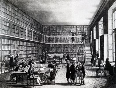 Die Bibliothek der Royal Institution, Albemarle Street von Unbekannt