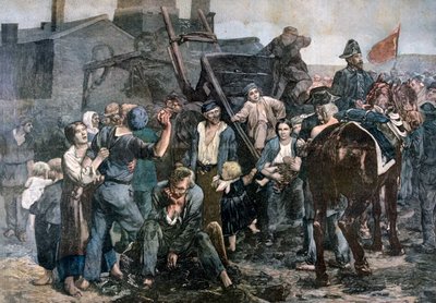 Der Bergarbeiterstreik in Carmaux, 1892 von Unbekannt