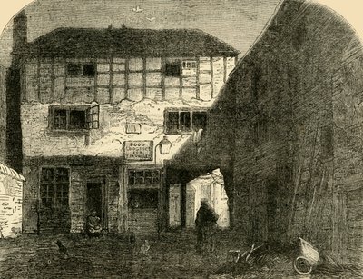Der Alte Rote Löwe, von vorne, um 1872. von Unbekannt