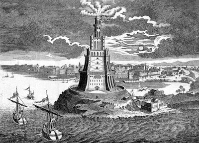 Der Pharos von Alexandria, 18. Jahrhundert von Unbekannt