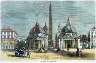 Die Piazza del Popolo, Rom, Italien, ca. 1880 von Unbekannt