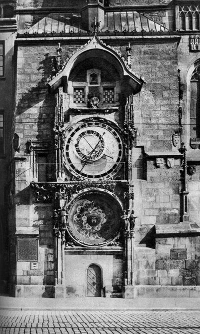 Die Prager Astronomische Uhr, Tschechoslowakei, um 1930er Jahre von Unbekannt