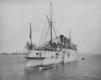 Der geschützte Kreuzer Columbia, um 1897 von Unbekannt
