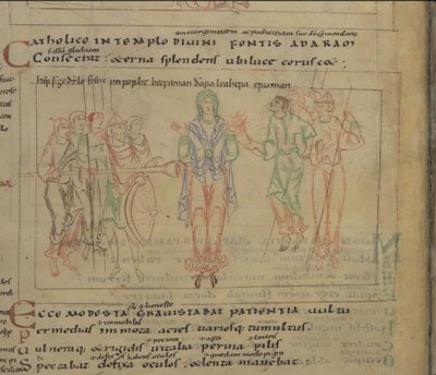 Die Psychomachia von Prudentius, 11. Jahrhundert von Unbekannt