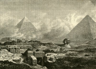 Die Pyramiden und die Sphinx, 1890 von Unbekannt