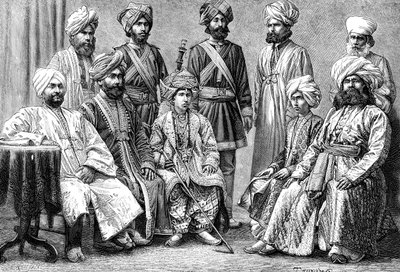 Der Raja von Bahawalpur und sein Hof, 1895 von Unbekannt