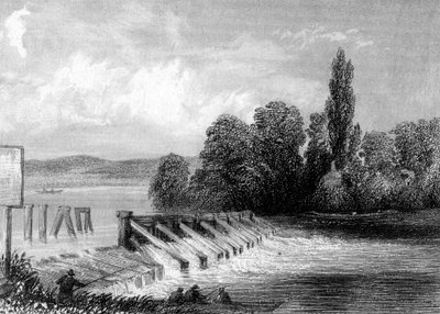 Die Themse bei Teddington, London, 19. Jahrhundert von Unbekannt