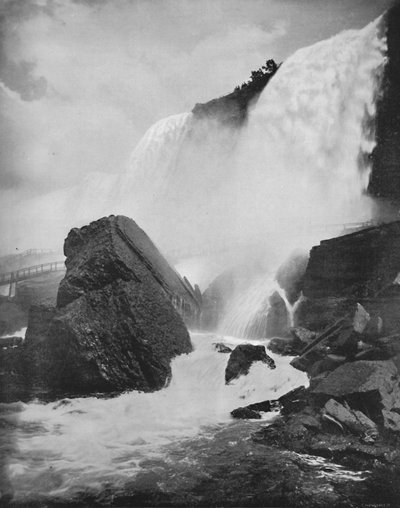 Die Felsen unter dem amerikanischen Wasserfall, 19. Jahrhundert von Unbekannt