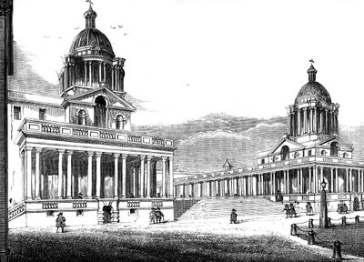 Das Royal Hospital, Greenwich, London, 19. Jahrhundert von Unbekannt