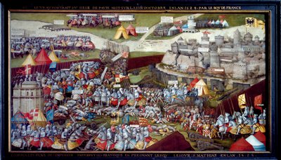 Die Belagerung und Schlacht von Pavia, 1525-1528 von Unbekannt