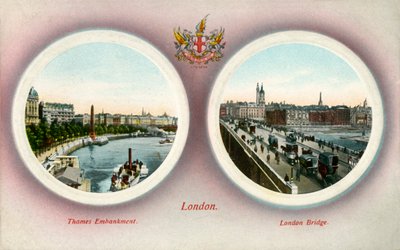 Die Themse-Uferpromenade und die London Bridge, London, 1909 von Unbekannt