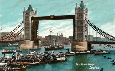Die Tower Bridge, London, um 1910 von Unbekannt
