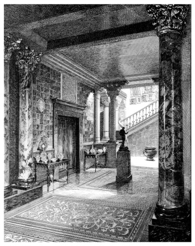 Das Vestibül, um 1880-1882 von Unbekannt