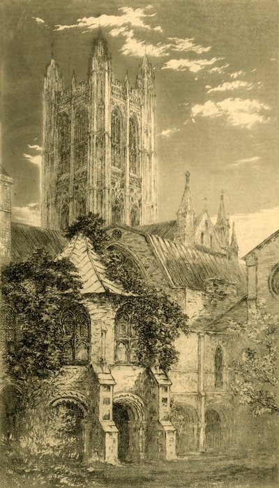 Der Wasserturm, Canterbury Cathedral, Canterbury, Kent, 1885 von Unbekannt