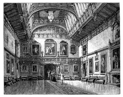 Der Waterloo-Raum, Windsor Castle, ca. 1888 von Unbekannt