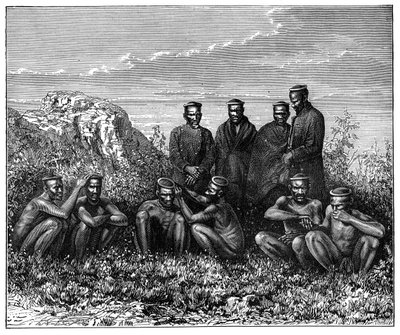Die Zulu, Südafrika, um 1890 von Unbekannt