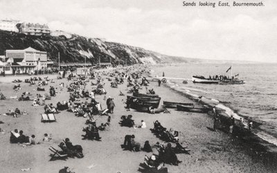 Der Strand von Bournemouth, Dorset, ca. 1920er Jahre von Unbekannt