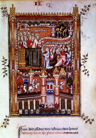 Die Bekehrung von Lisbius, 1317 von Unbekannt