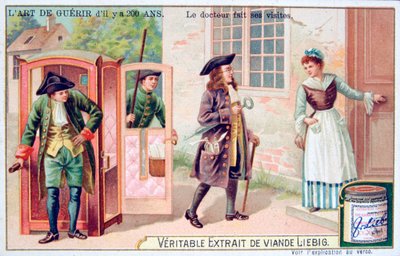 Der Arzt macht seine Besuche, ca. 1900 von Unbekannt