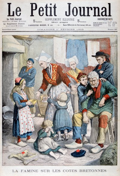 Die Hungersnot der bretonischen Fischer, 1903 von Unbekannt