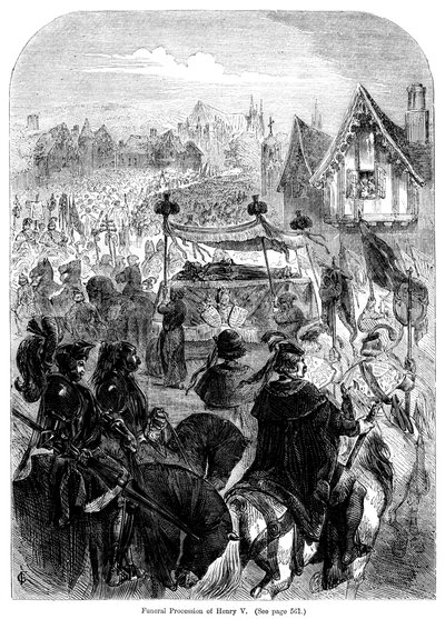 Der Trauerzug von König Heinrich V., 1422 von Unbekannt