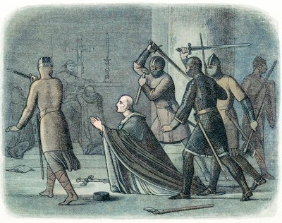 Der Mord an Thomas Becket, 1170, 1864 von Unbekannt