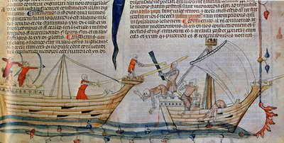 Die Seeschlacht, ca. 1340 von Unbekannt