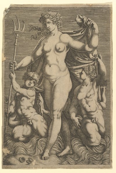Thetis stehend mit zwei Tritonen von Unbekannt